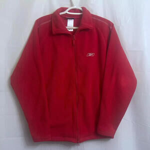 Reebok Full Zip Fleece Jacket Men's Small S Red